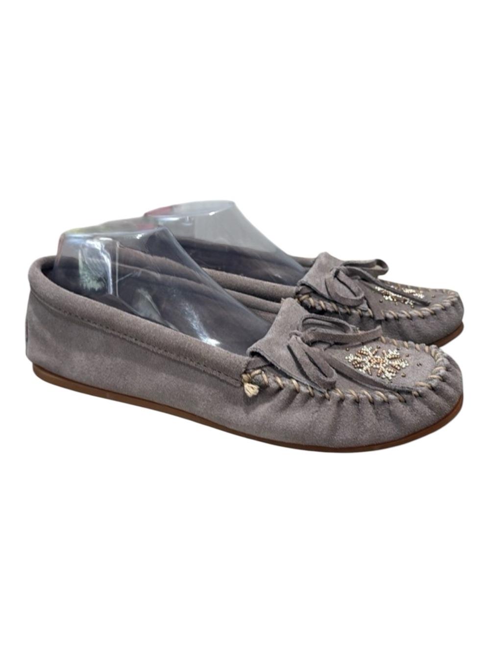 Minnetonka Moko Kobayashi Hand Beaded Snowflake Moccasins Limited Edition New 11